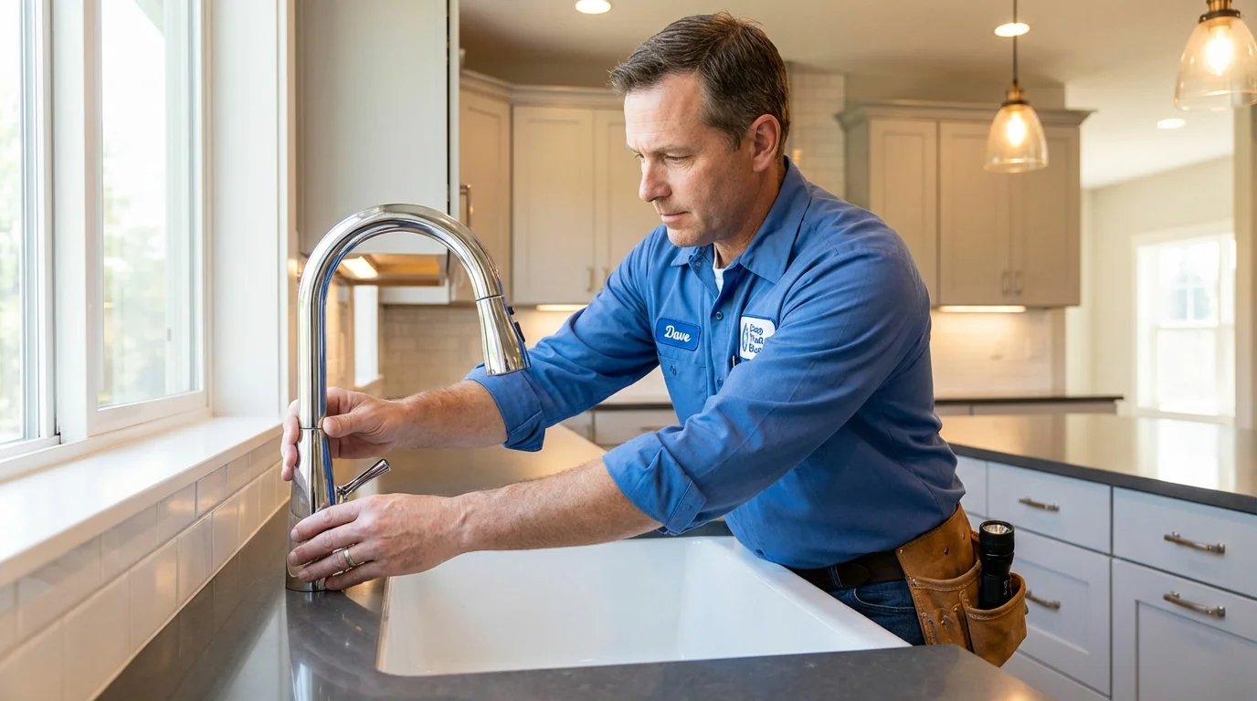 Kitchen faucet installation by Johns Plumbing LLC in Hines